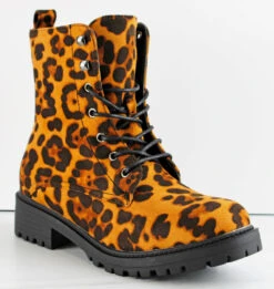 Machin Women's Patent Lace Up Combat Boots