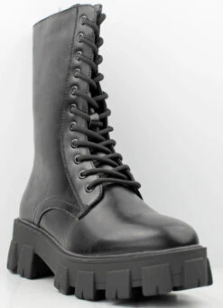 Mack 01 Women's Thick Bottom Lug Sole Lace Up Boots