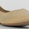 Forever Maiden 08 Women's Memory Foam Rhinestone Comfort Flats -Bamboo Store Maiden08Beige2