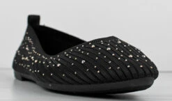 Forever Maiden 08 Women's Memory Foam Rhinestone Comfort Flats -Bamboo Store Maiden08Blk