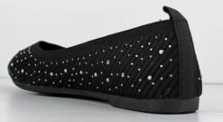 Forever Maiden 08 Women's Memory Foam Rhinestone Comfort Flats -Bamboo Store Maiden08Blk3
