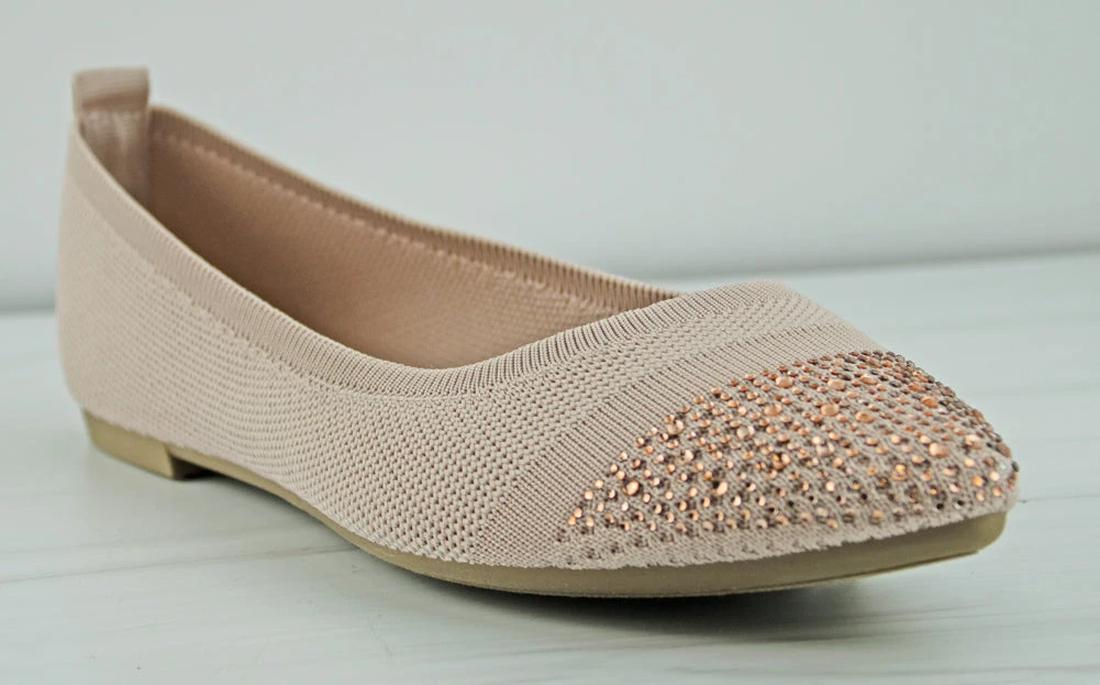 Forever Maiden 22 Women's Memory Foam Rhinestone Toe Comfort Flats 6 Forever Maiden 22 Women's Memory Foam Rhinestone Toe Comfort Flats - Image 4