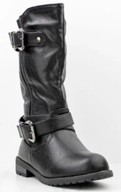 Forever Mango 24K Girls Knee High Flat Riding Boots Shoes Kids