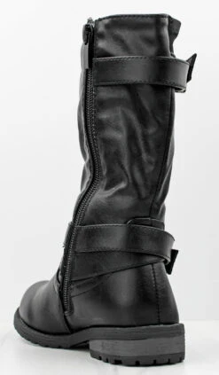 Forever Mango 24K Girls Knee High Flat Riding Boots Shoes Kids -Bamboo Store Mango 24k Black 2