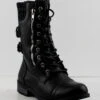 Forever MANGO 72 Women's Lace Up Buckle Embellished Boots -Bamboo Store Mango 72 4