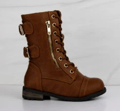 Forever Mango 71K Little Girls Double Buckled Lace Up Combat Boots 12 Forever Mango 71K Little Girls Double Buckled Lace Up Combat Boots -Bamboo Store Mango 72ktan2