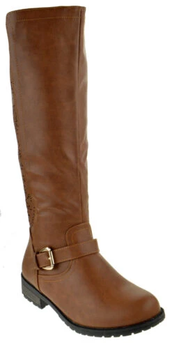 Mango L7 Women's Stitched Buckled Knee High Boot