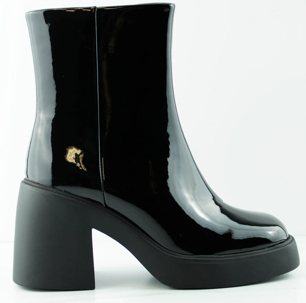 Marino 55 Women's Round Toe Patent Chunky Booties 4 Marino 55 Women's Round Toe Patent Chunky Booties - Image 2