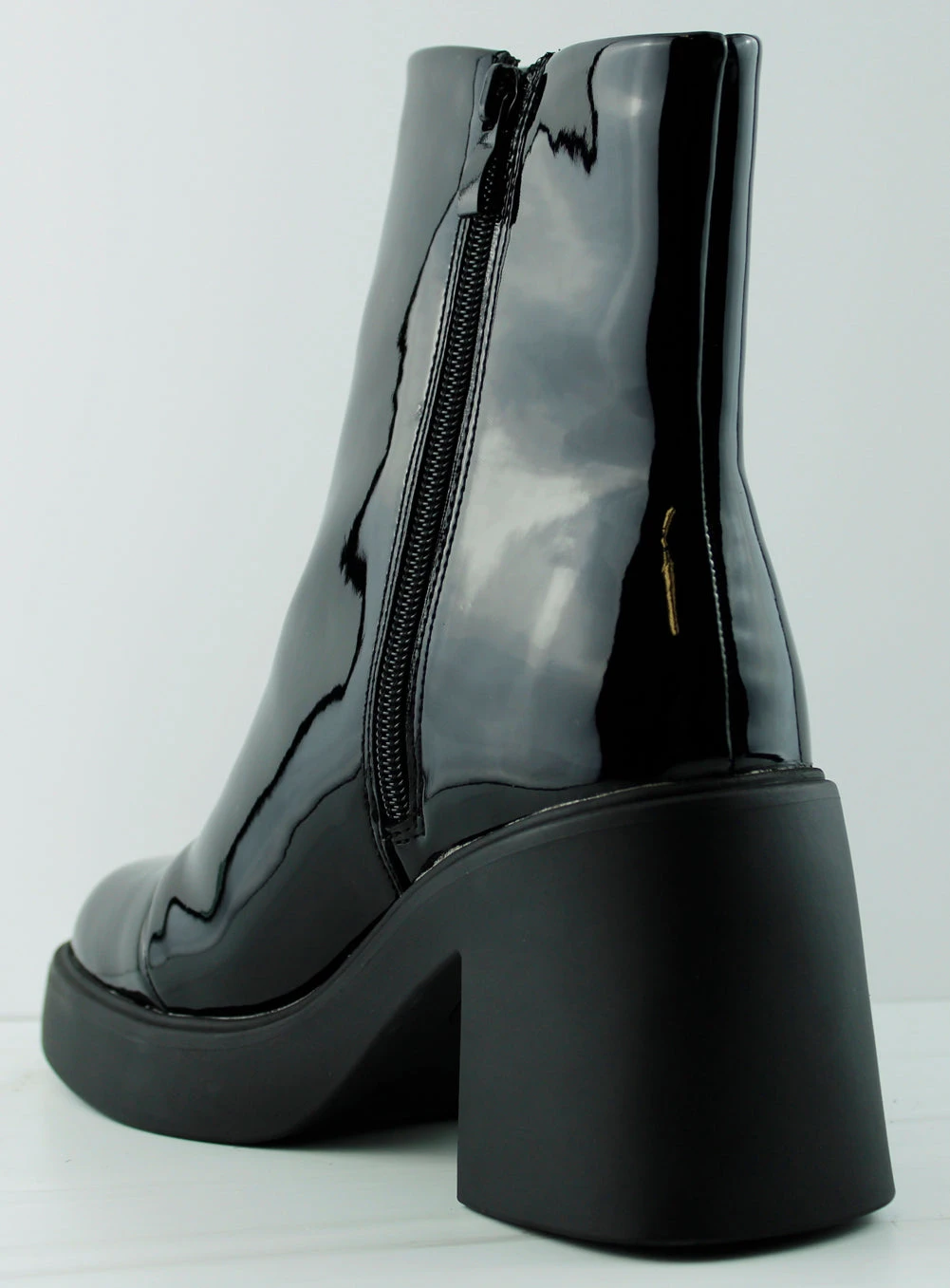 Marino 55 Women's Round Toe Patent Chunky Booties 5 Marino 55 Women's Round Toe Patent Chunky Booties - Image 3