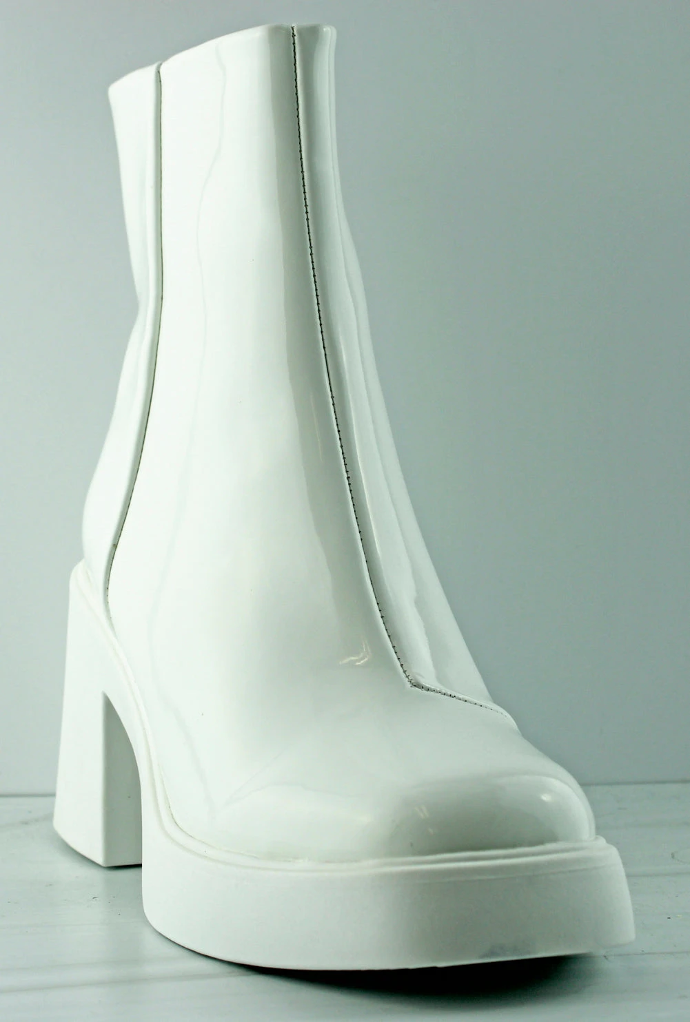 Marino 55 Women's Round Toe Patent Chunky Booties 6 Marino 55 Women's Round Toe Patent Chunky Booties - Image 4