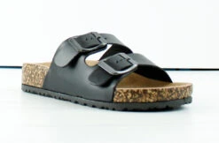 Mars 1K Little Girls Cork Bottom Slides With Double Buckle Sandles