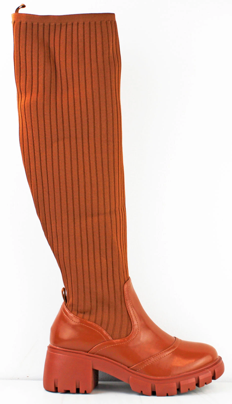 Massimo Women's Knitted Thigh High Chunky Platform Boots 4 Massimo Women's Knitted Thigh High Chunky Platform Boots - Image 2