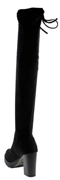 Forever Match L8 Womens Platform Thigh High Boots -Bamboo Store MatchL8Blk3