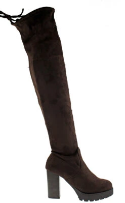 Forever Match L8 Womens Platform Thigh High Boots -Bamboo Store MatchL8Brn 2