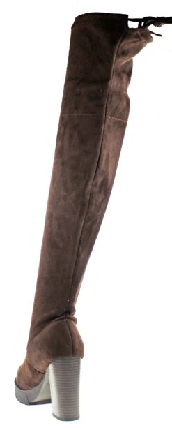 Forever Match L8 Womens Platform Thigh High Boots -Bamboo Store MatchL8Brn 3