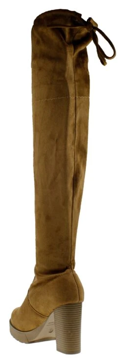 Forever Match L8 Womens Platform Thigh High Boots -Bamboo Store MatchL8Tan 3