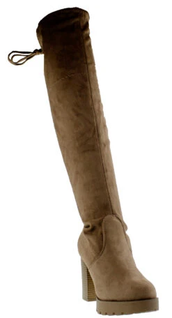 Forever Match L8 Womens Platform Thigh High Boots -Bamboo Store MatchL8Taupe 1