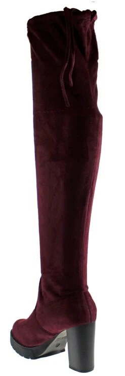 Forever Match L8 Womens Platform Thigh High Boots -Bamboo Store MatchL8wine3