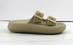 Forever Meek 03 Women's Double Strap Buckle Cloud Cushion Slides -Bamboo Store Meek 03 4