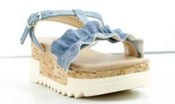 Melody 10Y Little Girl's Ruffled Band Platform Sandals