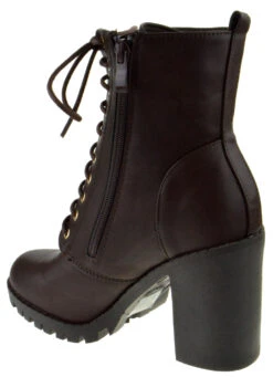 Michi 3 Women's Chucky Heel Combat Boot -Bamboo Store Michi3Brown 3 789bbe8f 02bf 4b1c afa7 efa98cbe5a47