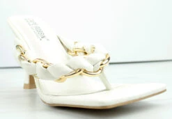 Milah Women's Twisted Chain Heeled Thong Sandals -Bamboo Store Milah 5