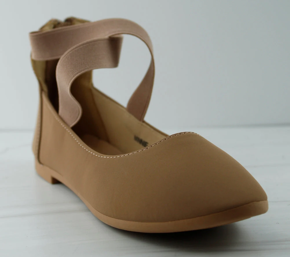 Minnie 1 Women's Strappy Almond Toe Comfort Flats 6 Minnie 1 Women's Strappy Almond Toe Comfort Flats - Image 4