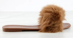 Misty 1 Womens Ultra FluffyFlat Slip On Sandals -Bamboo Store Misty1Camel 2