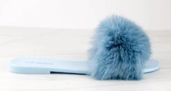 Misty 1 Womens Ultra FluffyFlat Slip On Sandals -Bamboo Store Misty1LtBlue 2