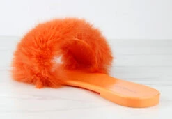 Misty 1 Womens Ultra FluffyFlat Slip On Sandals -Bamboo Store Misty1Orange 3