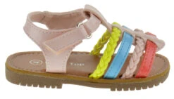 NY 36A Baby Girl's Strappy Braided Multi Color Gladiator Sandals 16 NY 36A Baby Girl's Strappy Braided Multi Color Gladiator Sandals -Bamboo Store NY 36ABlush 2