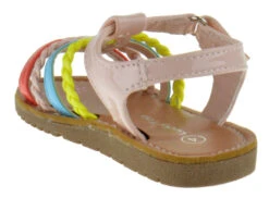 NY 36A Baby Girl's Strappy Braided Multi Color Gladiator Sandals 15 NY 36A Baby Girl's Strappy Braided Multi Color Gladiator Sandals -Bamboo Store NY 36ABlush 3