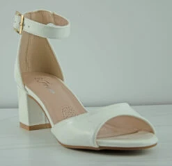 NATALY 03 Women'sAlmond Toe Low Heeled Sandals 11 NATALY 03 Women'sAlmond Toe Low Heeled Sandals -Bamboo Store Nataly03White