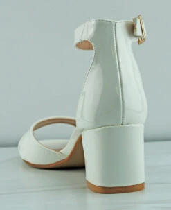 NATALY 03 Women'sAlmond Toe Low Heeled Sandals 13 NATALY 03 Women'sAlmond Toe Low Heeled Sandals -Bamboo Store Nataly03White 3