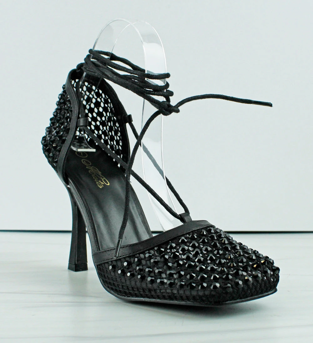 News Worthy Womens Square Toe Heeled Lace Up Pumps 3 News Worthy Womens Square Toe Heeled Lace Up Pumps