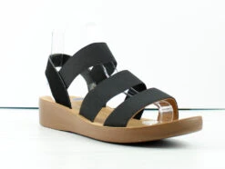 Nick-5 Womens Cross Band Open Toe Comfort Sandals