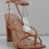 Nile 1 Women's High Block Heel Square Toe Dress Sandals -Bamboo Store Nile 1