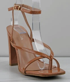 Nile 1 Women's High Block Heel Square Toe Dress Sandals