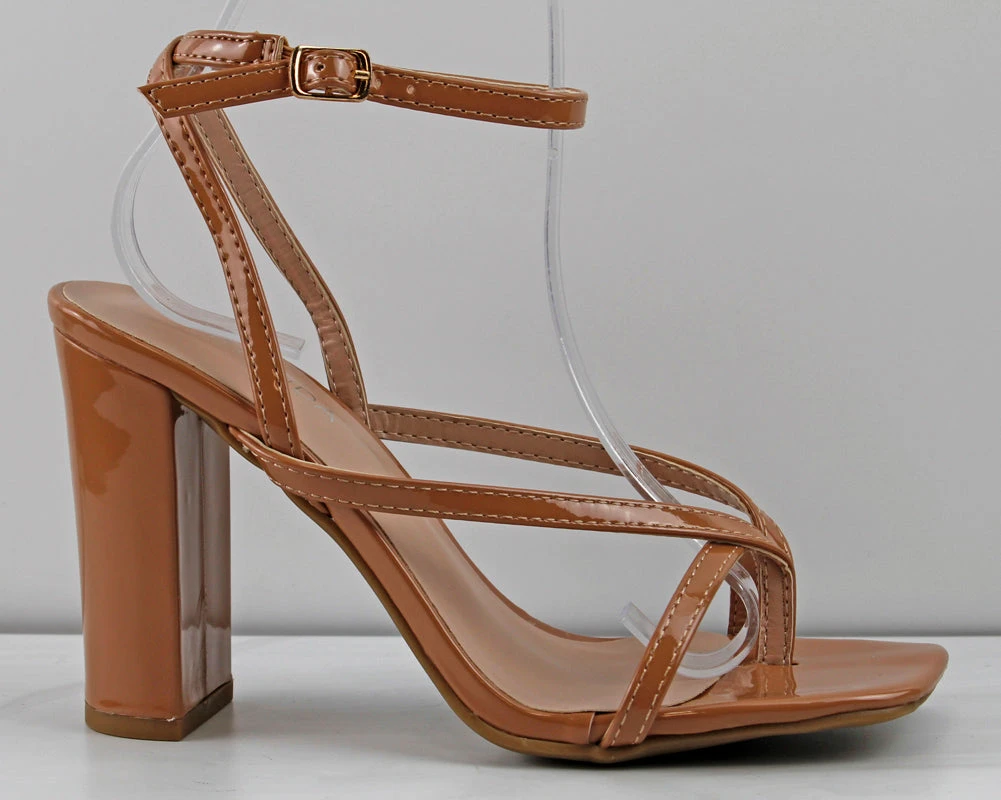 Nile 1 Women's High Block Heel Square Toe Dress Sandals 4 Nile 1 Women's High Block Heel Square Toe Dress Sandals - Image 2