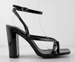 Nile 1 Women's High Block Heel Square Toe Dress Sandals 21 Nile 1 Women's High Block Heel Square Toe Dress Sandals -Bamboo Store NileBlack 2