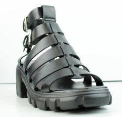 Nova Women's Caged Double Buckle Chunky Platform Sandals