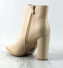 Obsession Game Womens Block Heel Pointed Toe Ankle Boots -Bamboo Store ObsessionGame 10