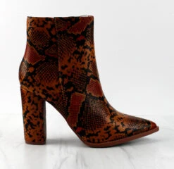 Obsession Game Womens Block Heel Pointed Toe Ankle Boots -Bamboo Store ObsessionGame 6