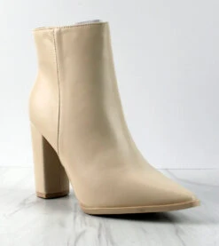 Obsession Game Womens Block Heel Pointed Toe Ankle Boots -Bamboo Store ObsessionGame 8