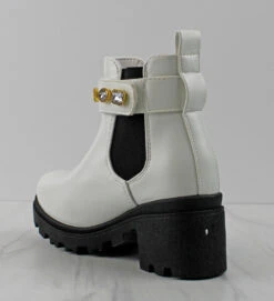 Forever Pacific 08k Little Girls Jewel Rhinestone Ankle Boots -Bamboo Store Pacific 08k 7