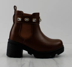 Forever Pacific 08k Little Girls Jewel Rhinestone Ankle Boots -Bamboo Store Pacific 08k 9