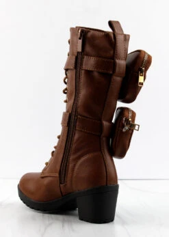 Pacific 34k Little Girls Pouch Accent Knee High Lace Up Boots -Bamboo Store Pacific 34k 4