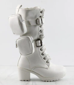 Pacific 34k Little Girls Pouch Accent Knee High Lace Up Boots -Bamboo Store Pacific 34k 9