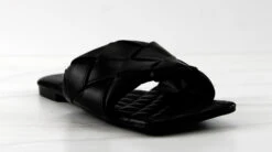 Forever Padded 18 Womens Woven Band Padded Squared Toe Slip On Sandals 11 Forever Padded 18 Womens Woven Band Padded Squared Toe Slip On Sandals -Bamboo Store Padded18Black 1