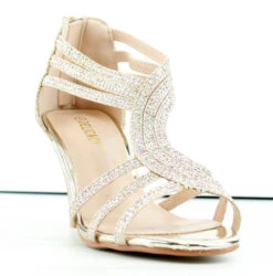 Forever Perform 65 Women's Rhinestone Embellished Heel Sandals -Bamboo Store Perform65 2
